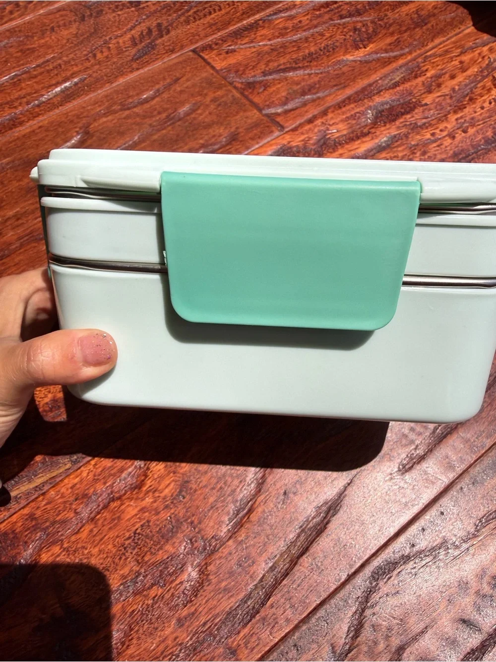 Mint Green Cute Character Food Storage Container
